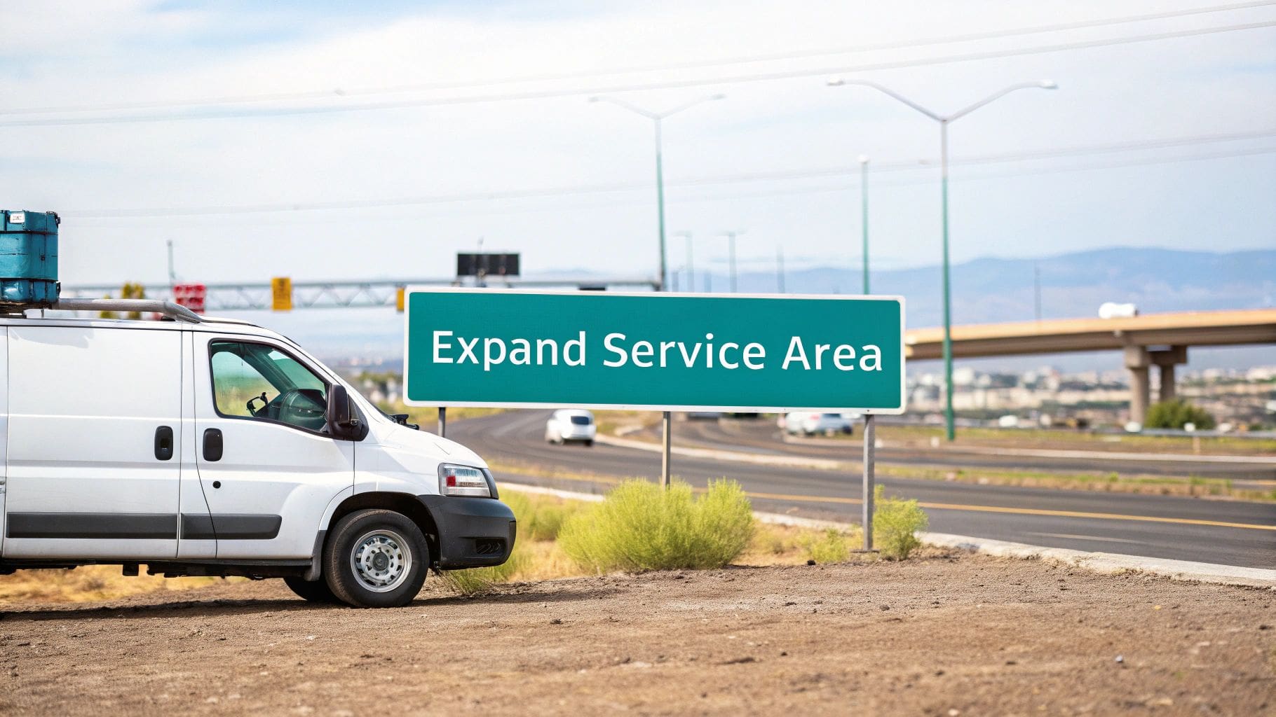 how to expand contractor service area online