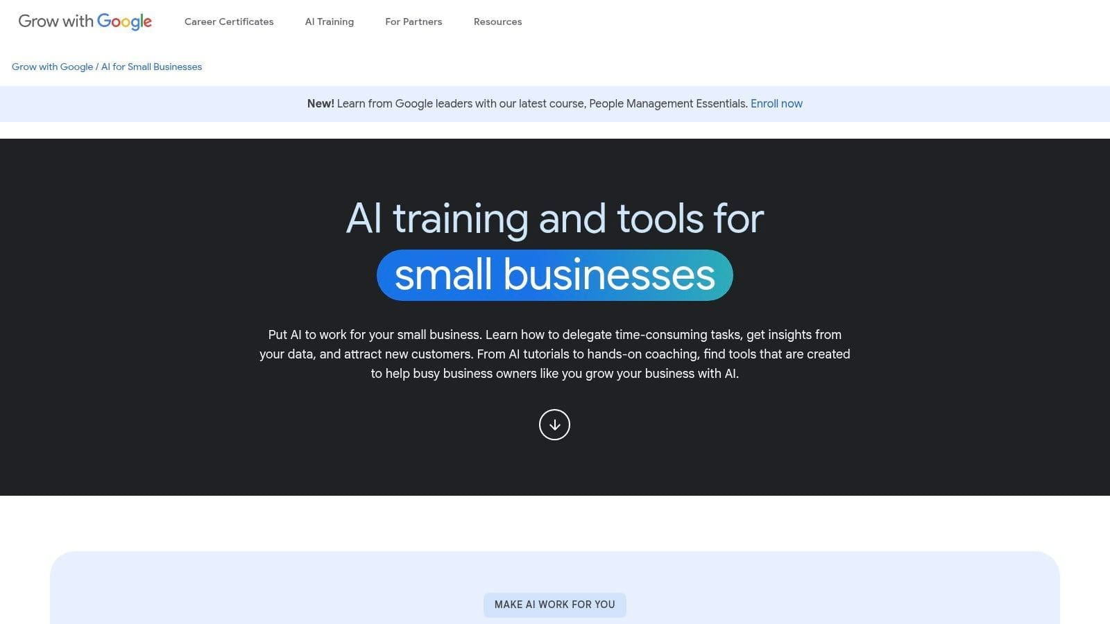 Grow with Google (Small Business Training)